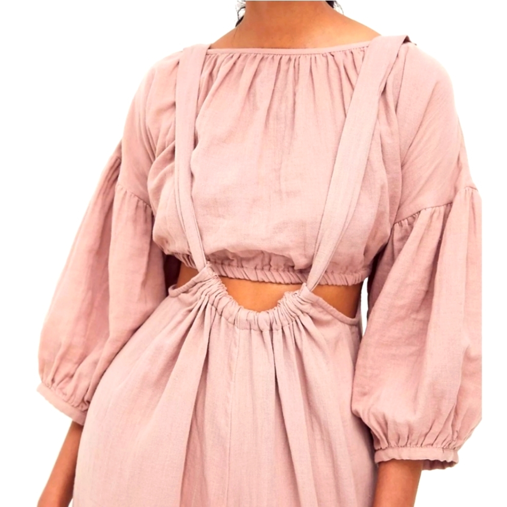 FREE PEOPLE DUSTY ROSE ENDLESS SUMMER 2 PIECE - Picture 1 of 6